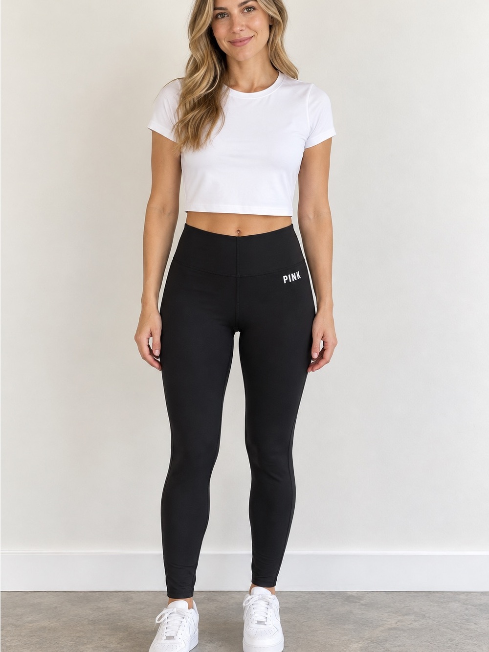 PINK Victoria's Secret High-Waist Black Performance Leggings